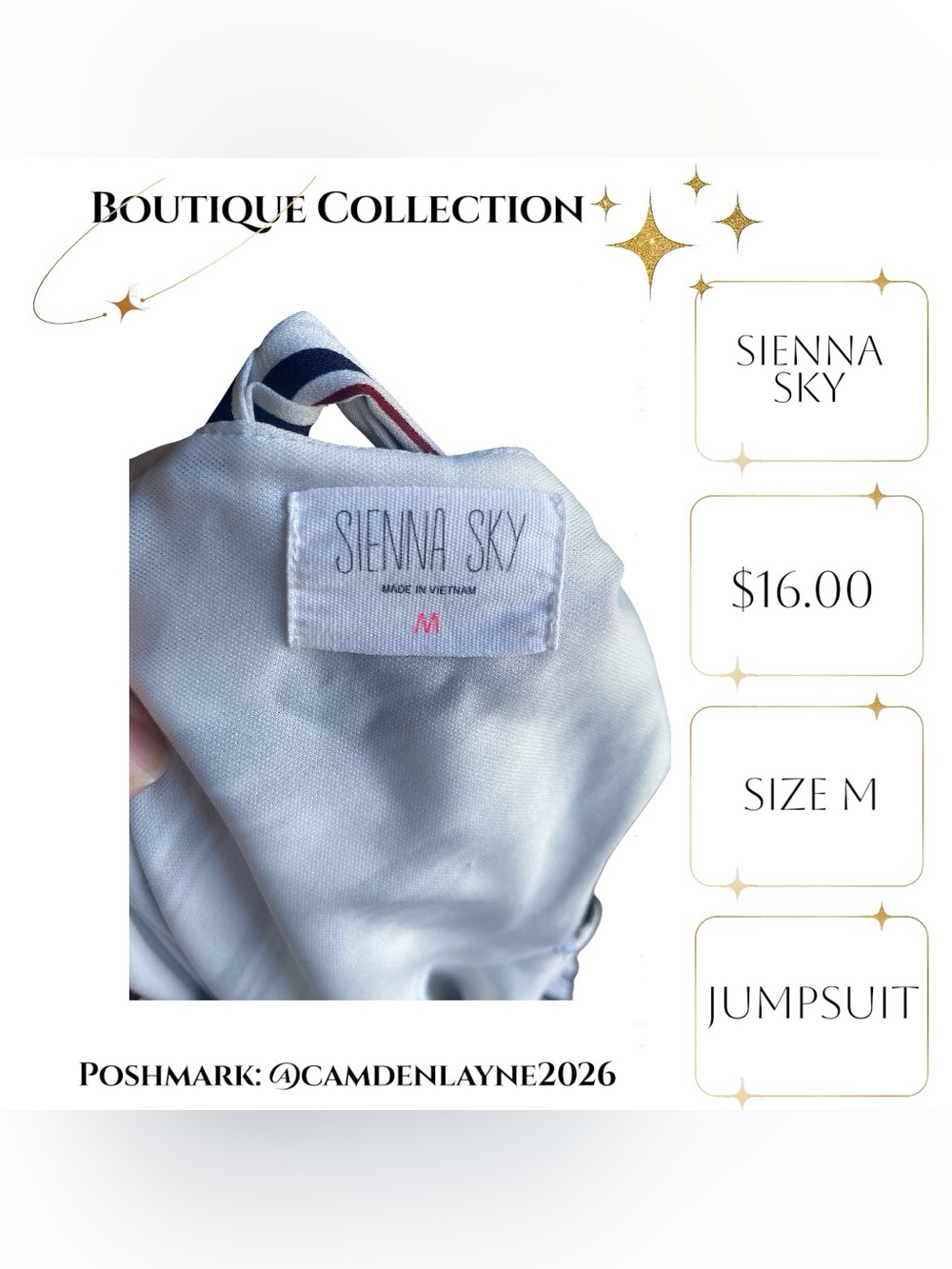 Sienna Sky Black & White Striped Sleeveless Jumpsuit - Picture 9 of 10